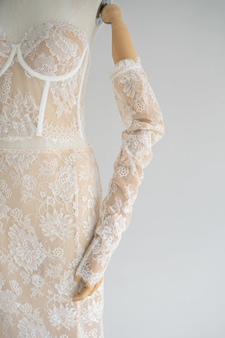 Original product photo — Lace Bridal Corset & Mermaid Skirt Set with Gloves