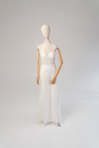 Original product photo — Beaded Lace Wedding Dress with Delicate Straps