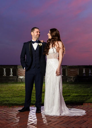 Original product photo — Beaded Lace Wedding Dress with Delicate Straps