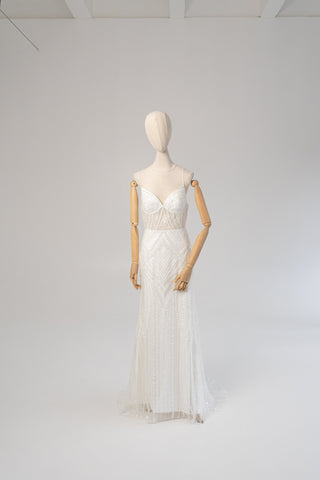 Original product photo — Beaded Lace Wedding Dress with Delicate Straps