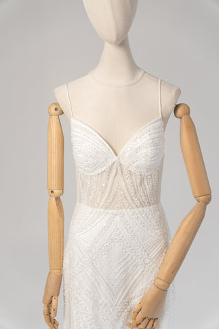 Original product photo — Beaded Lace Wedding Dress with Delicate Straps