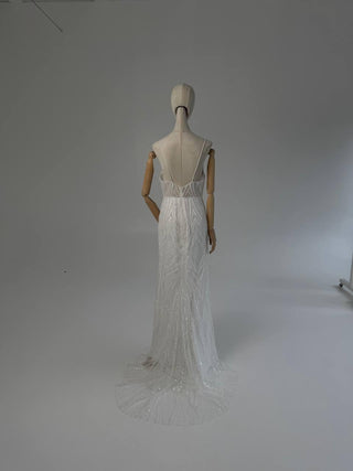 Original product photo — Beaded Lace Wedding Dress with Delicate Straps