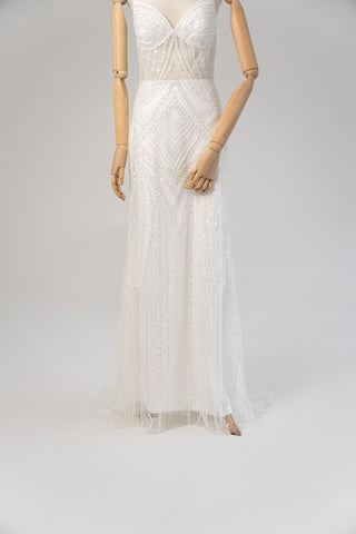 Original product photo — Beaded Lace Wedding Dress with Delicate Straps