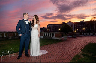 Original product photo — Beaded Lace Wedding Dress with Delicate Straps