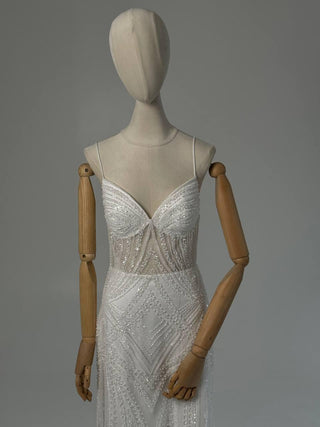 Original product photo — Beaded Lace Wedding Dress with Delicate Straps