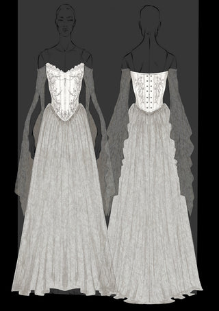 Original product photo — Custom Fashion Sketch – Couture Design Illustration