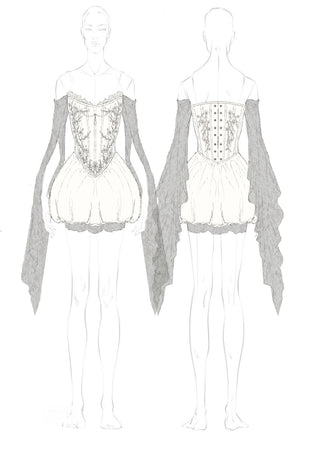 Original product photo — Custom Fashion Sketch – Couture Design Illustration