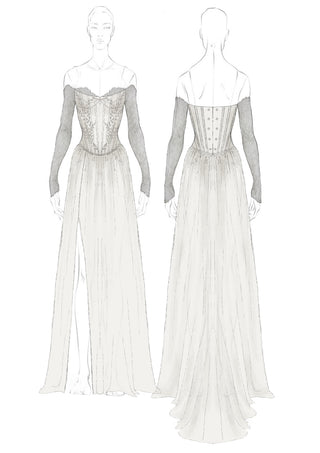 Original product photo — Custom Fashion Sketch – Couture Design Illustration