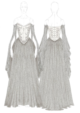 Original product photo — Custom Fashion Sketch – Couture Design Illustration
