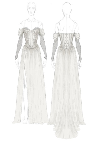 Original product photo — Custom Fashion Sketch – Couture Design Illustration