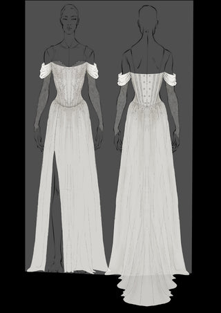 Original product photo — Custom Fashion Sketch – Couture Design Illustration