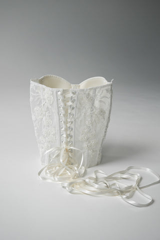 Original product photo — Embroidered Lace & Mesh Bridal Corset