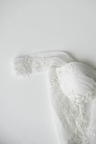 Original product photo — Embroidered Lace & Mesh Bridal Corset