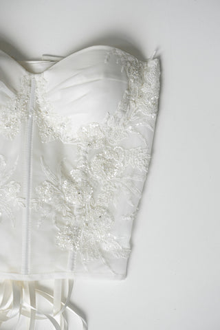 Original product photo — Embroidered Lace & Mesh Bridal Corset