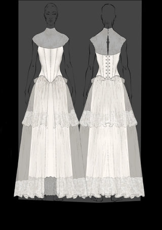 Original product photograph — Custom Fashion Sketch – Couture Design Illustration