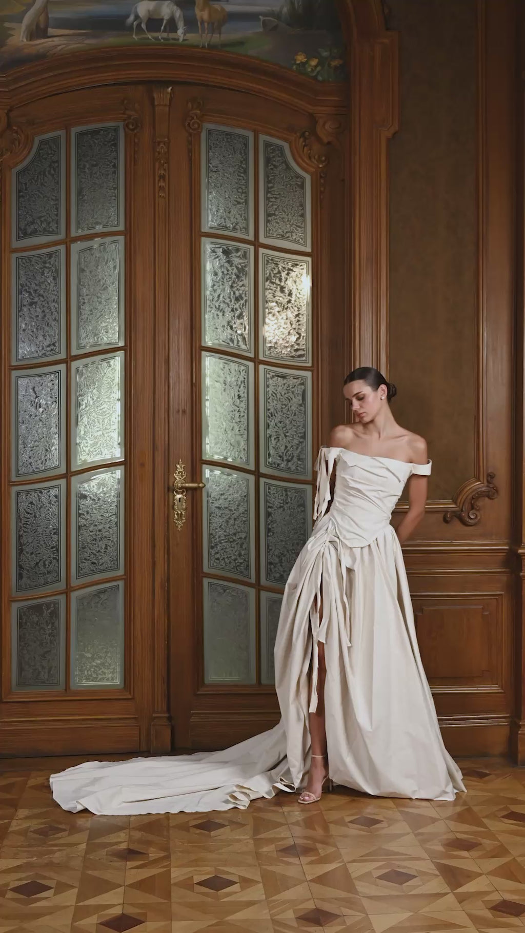 Lidia — Cotton Bridal Corset & Transformable Skirt