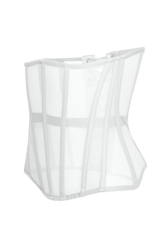 Ivory Mesh Underbust White Corset Belt