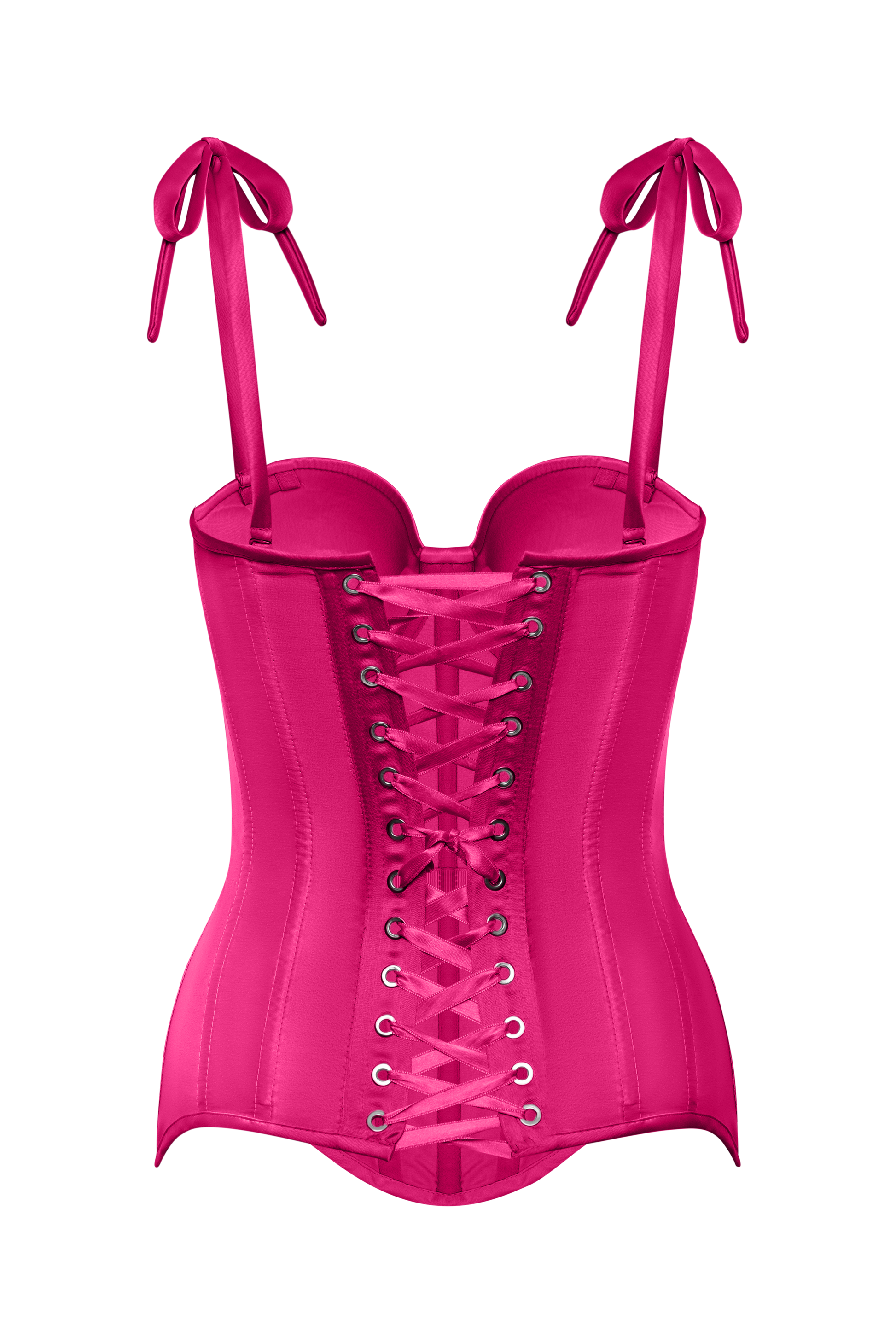 Hot pink corset sales top